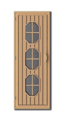 Дверь деревянная комбинированная ЛЕКО модель SS-3R - вид 1 миниатюра