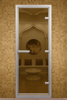 Дверь стеклянная бронзовая ALDO 600х1900 - вид 1 миниатюра