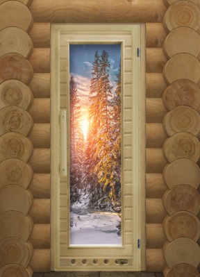 Дверь деревянная комбинированная DOORWOOD модель ЭЛИТ ЛЮКС ЗИМА - вид 1 миниатюра
