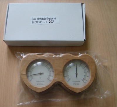 Термогигрометр Очки сердце KD-205 из канадского кедра - вид 1 миниатюра