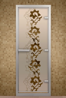 Дверь стеклянная ALDO Чайный декор 800х2000 - вид 1 миниатюра