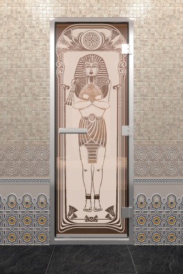 Дверь стеклянная сатин или бронза матовая DOORWOOD Египет