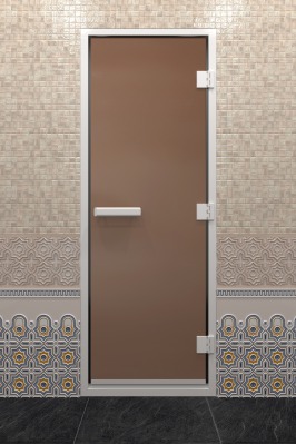 Дверь стеклянная сатин или бронза матовая DOORWOOD