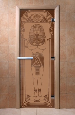 Дверь стеклянная сатин или бронза матовая DOORWOOD Египет