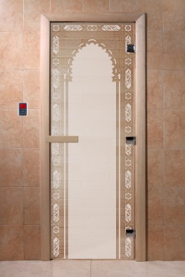 Дверь стеклянная сатин или бронза матовая DOORWOOD Восточная арка - вид 1 миниатюра