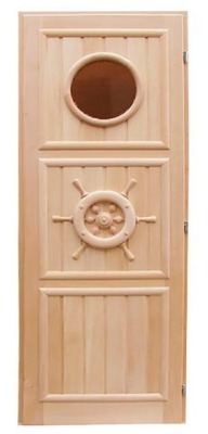 Дверь деревянная комбинированная Штурвал