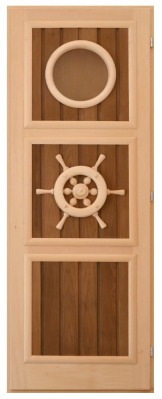 Дверь деревянная комбинированная Штурвал - вид 1 миниатюра