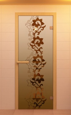 Дверь стеклянная ALDO Чайный декор 700х1900